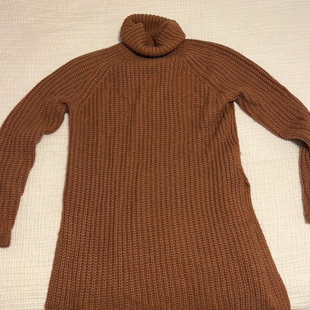 Forever 21 rose sweater turtleneck dress
